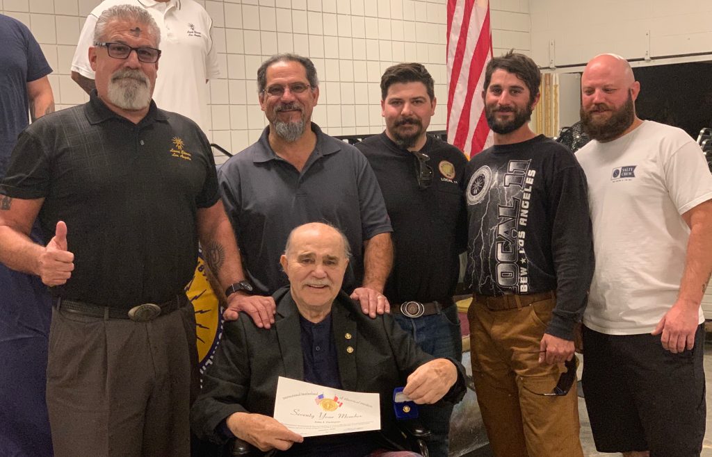 Brother Parlopino Receives 70-Year Pin